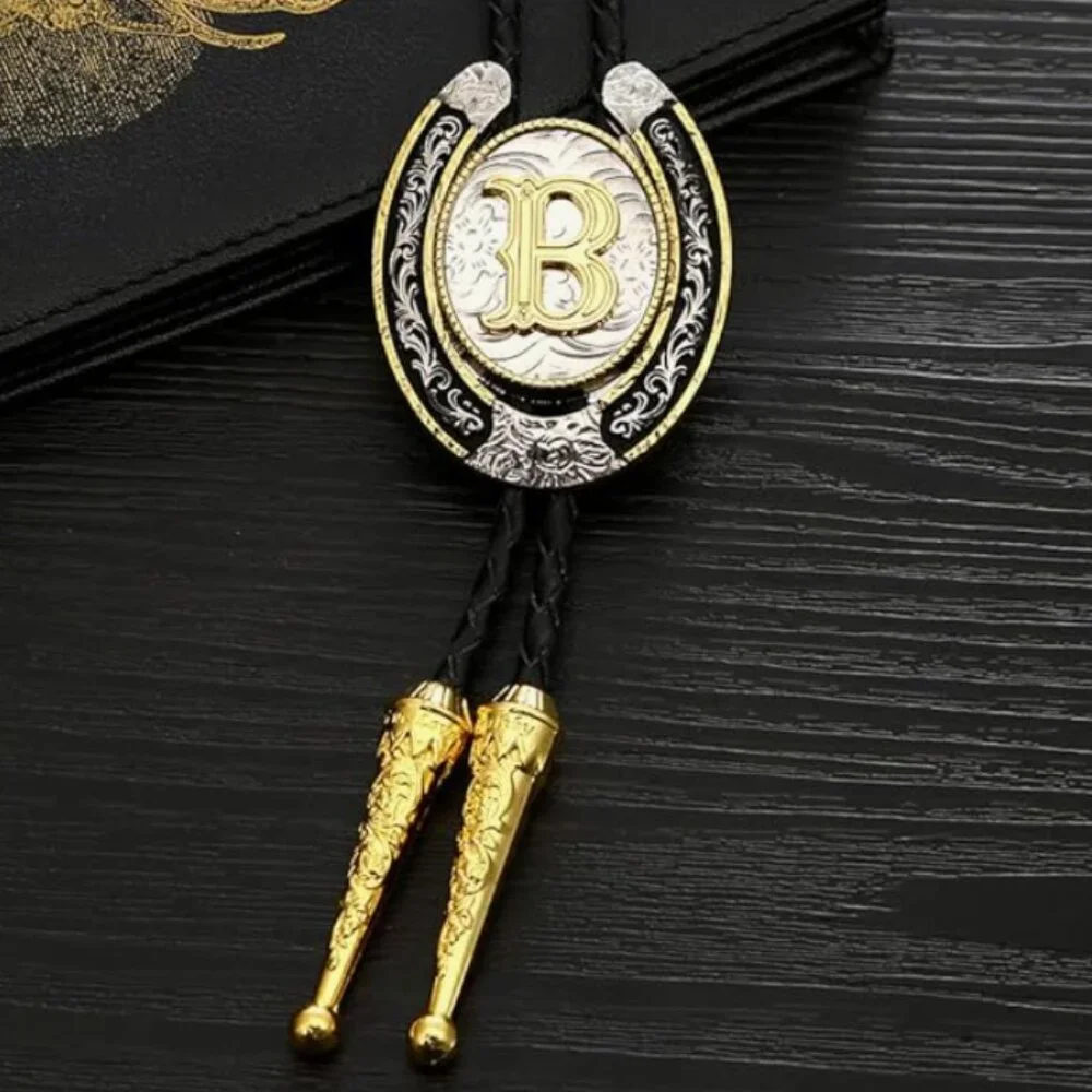 YOUR LETTER Vintage Bolo Western Tie